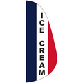 "ICE CREAM" 3' x 8' Message Feather Flag